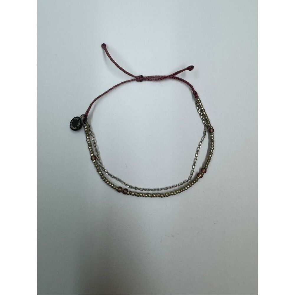 Pura Vida Layered Beaded and Chain Bracelet